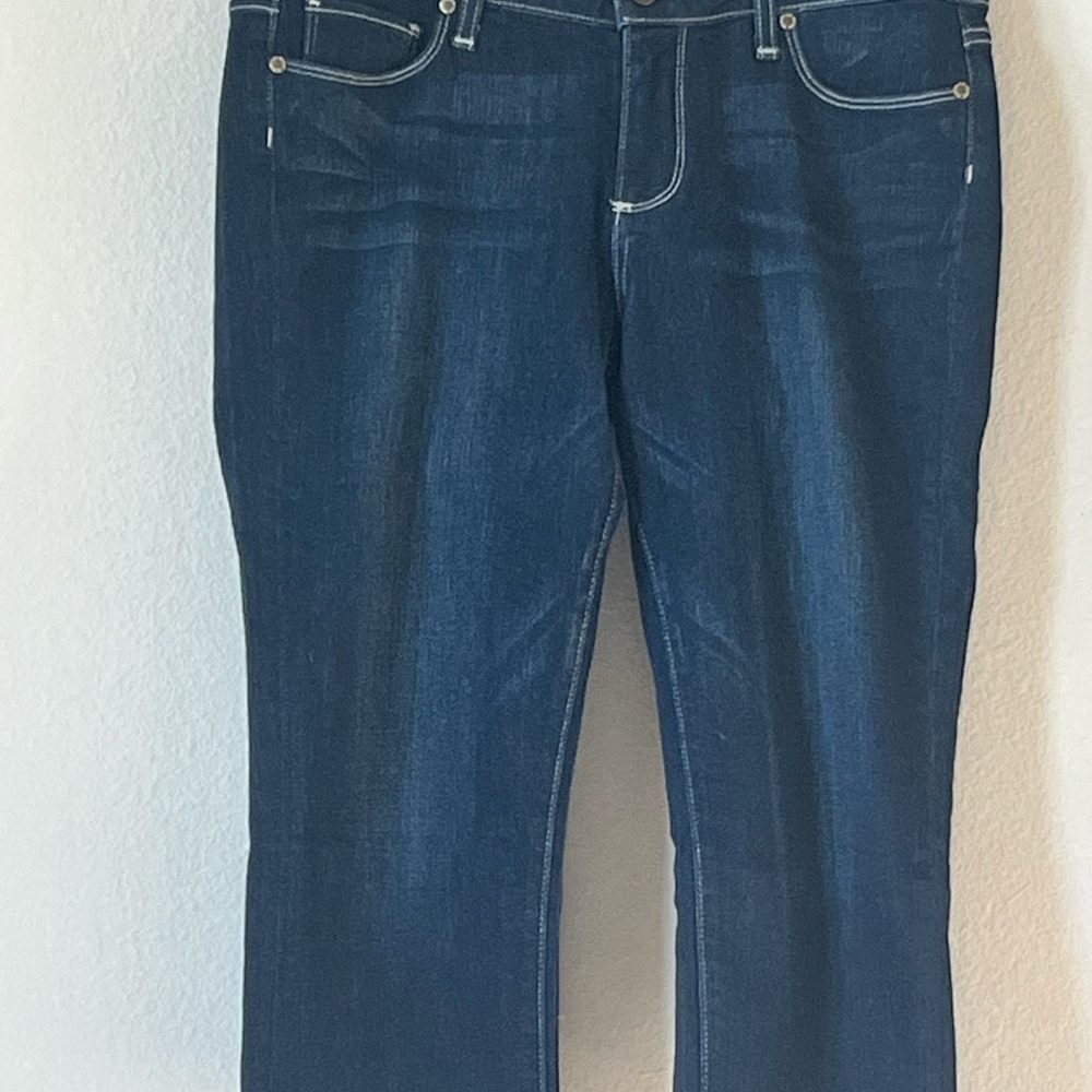 PAIGE Abbot Kinney Crop Blue Jeans Size 28